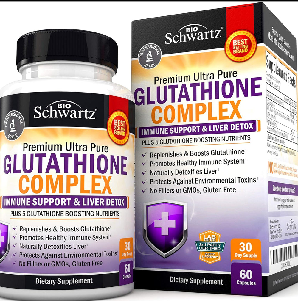 (Copie) Complément de glutathion Détox du foie avec quercétine Vitamine C Chardon-Marie Acide alpha-lipoïque Complément de foie et pilules de soutien immunitaire -défense immunitaire naturelle et nettoyage du foie (500 mg 60 ct) DLC: Mars27 Congo