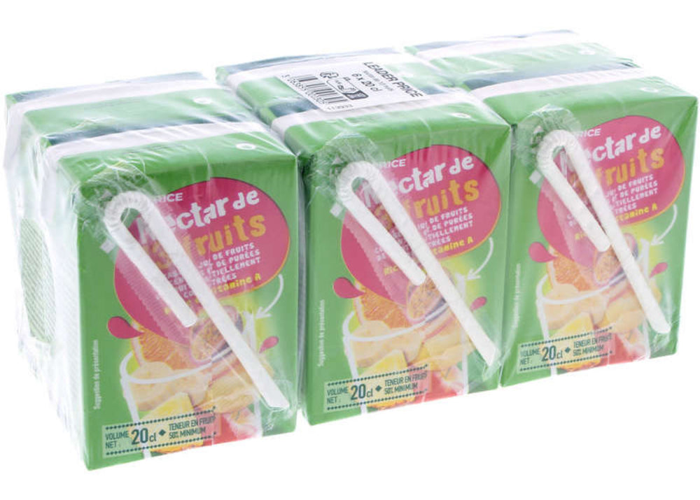 Leader price Nectar de 13 fruits (paquet de 6)