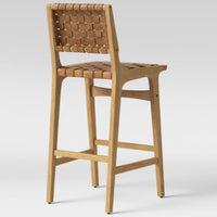 Ceylon Woven and Wood Barstool Natural - Threshold