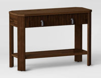 
              46" Laguna Nigel Fluted Wooden Console Table Brown (KD) - Threshold designed with Studio McGee ( L 1mx18cm, La 45cm, H 82cm)
            