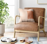 
              Esters Wood Armchair Caramel Faux Leather - Threshold LPFN974899
            