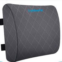 Lumbar Support Pillow for Office Chair Back Support Lumbar Pillow for Car, Gaming, Office Chair - Improve Sitting Posture & Back Pain Relief, Memory Foam, Adjustable Straps, Grey