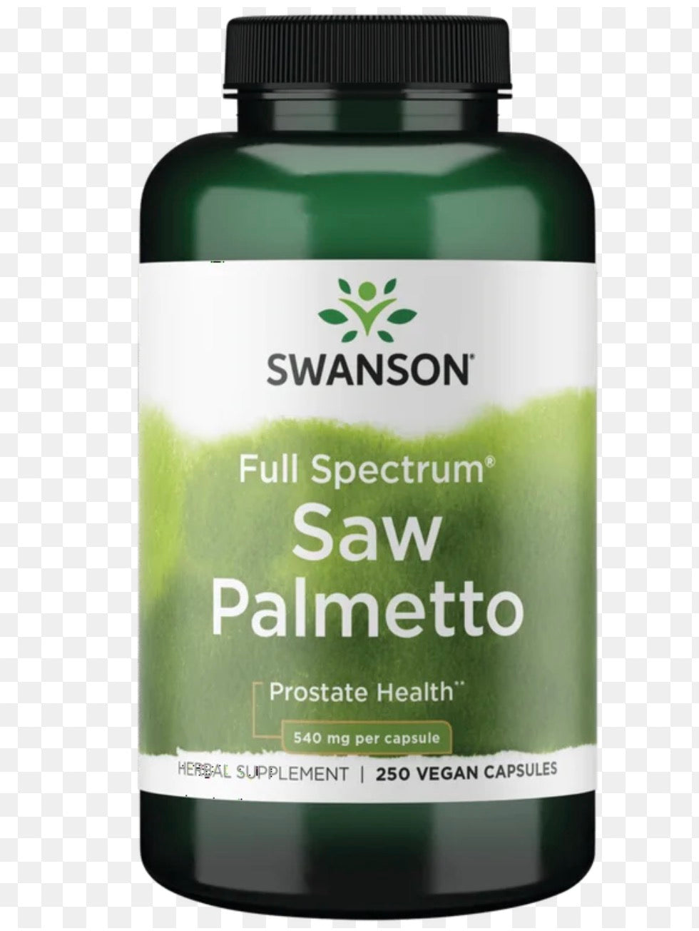 Swanson Saw Palmetto - Herbal Supplement Promoting Male Prostate Health Support - Natural Hair Supplement & Urinary Health Support - 540 mg 250 Capsules DLC: 11/27