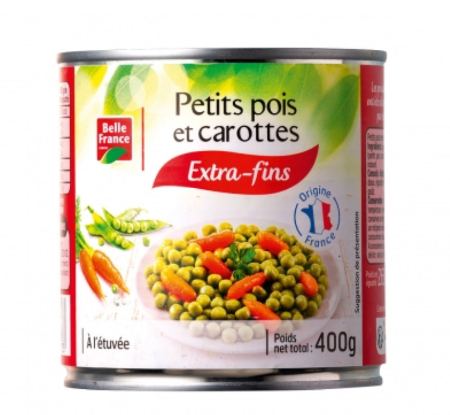 1/2 Petits pois extra-fins et jeunes carottes 265g DLC: Juillet27
