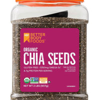 BetterBody Foods Organic Black Chia Seeds - (907g) DLC: Fév27
