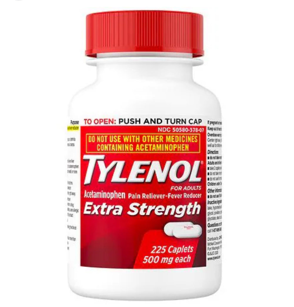 TYLENOL Extra Strength 500 mg (225 caplets) DLC: Oct28