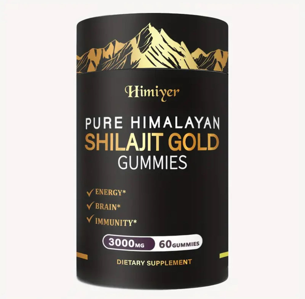 Natural Shilajit 3000mg with KAS 66 Ashwagandha Pure Himalayan Shilajit Gold Gummies (60 Gummies) DLC: Fev27