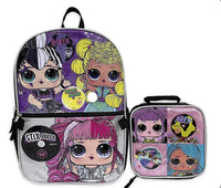 
              L.O.L Surprise! Girls 17" Backpack & Lunch Bag 2-Piece Set, LOL School Book Bag
            