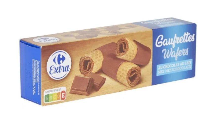 Gaufrettes chocolat au lait CARREFOUR EXTRA (125g) DLC: Nov25