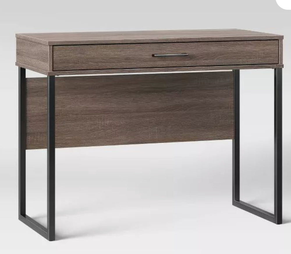 Mixed Material Writing Desk Gray - Room Essentials