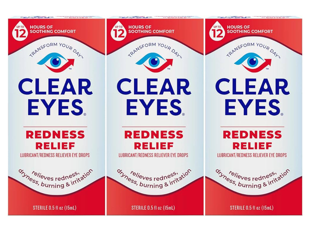 Clear Eyes Redness Eye Relief Eye Drops, 0.5 Fl Oz (15ml) DLC: Déc26
