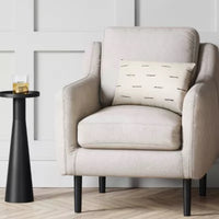 Alester Round Smooth Metal Drink Table Black - Threshold: Luxury Glam Style, Iron Pedestal Base, No Assembly Required LPEU840350