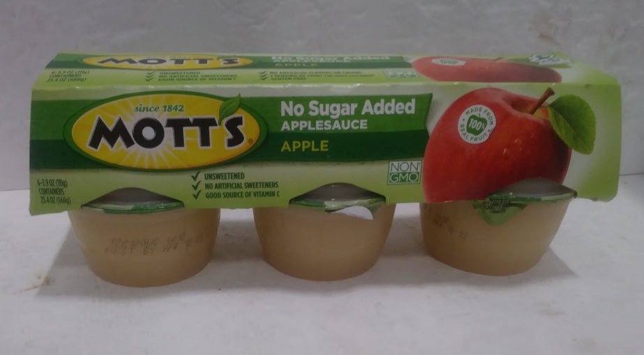 Applesauce - No Sugar Added – Mott's – 3.9 oz DLC: Janv26