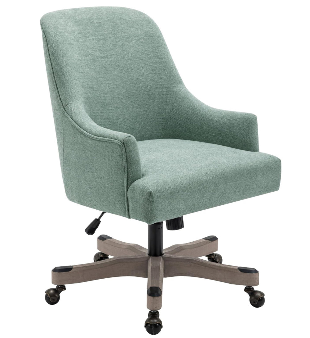 OSP Home Furnishings Bradwell Silla giratoria Ajustable para Oficina en casa con Ruedas, Tela Menta