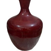 Vase en porcelaine émaillée rouge chinoise