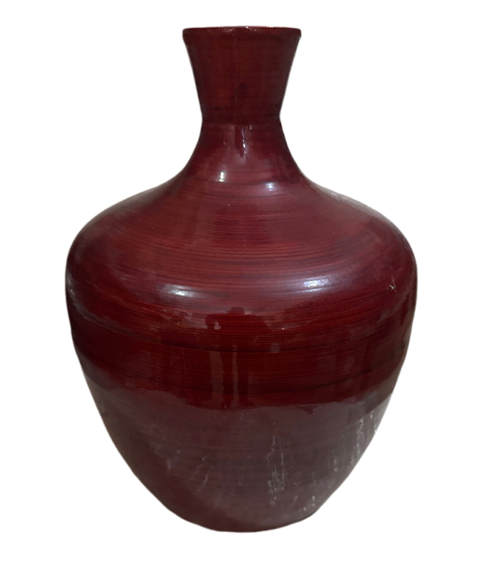 Vase en porcelaine émaillée rouge chinoise