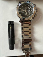 
              Nektom Mens Watch 8229 Quartz Chronograph Black Dial Silver Stainless Steel 46mm
            