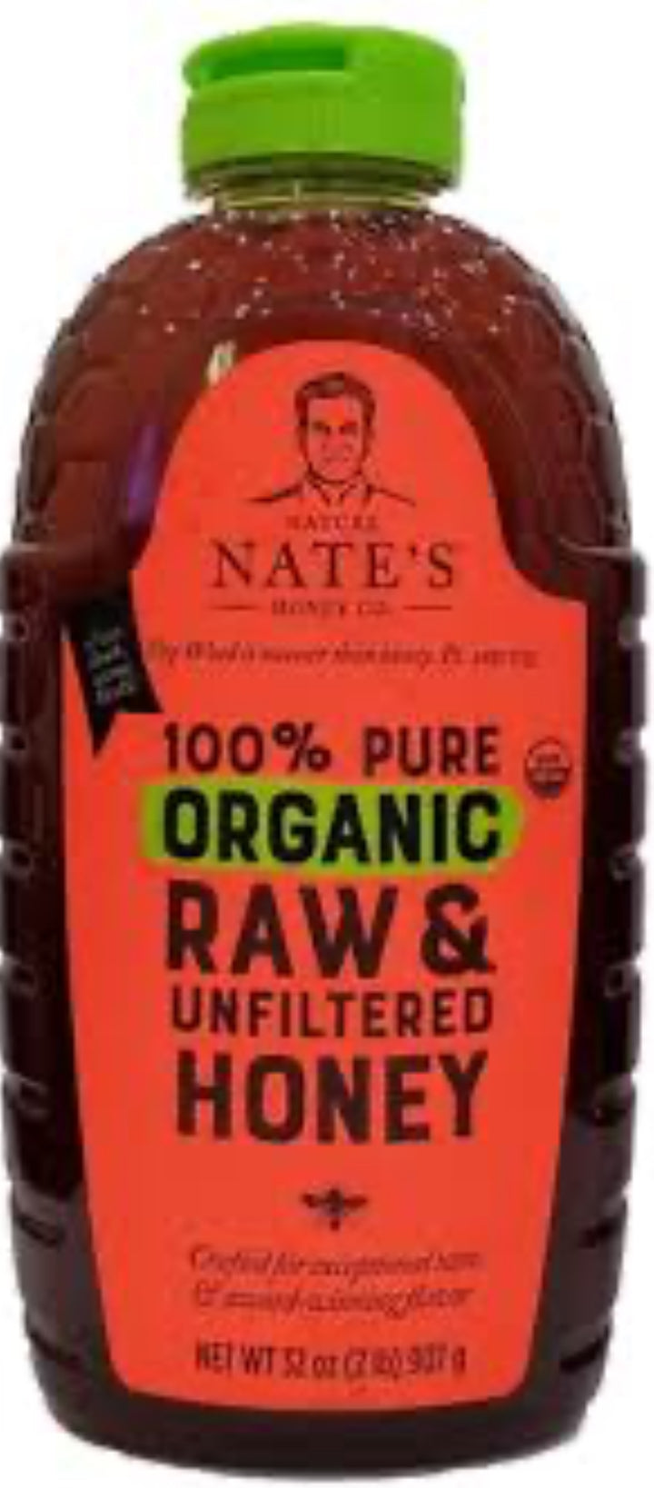 Nature Nate's 100% Organic Pure Raw & Unfiltered Honey (40 oz.) (1.13g) DLC: Juin26