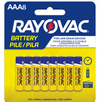 RAYOVAC Zinc Carbon AAA Battery (8-Pack)