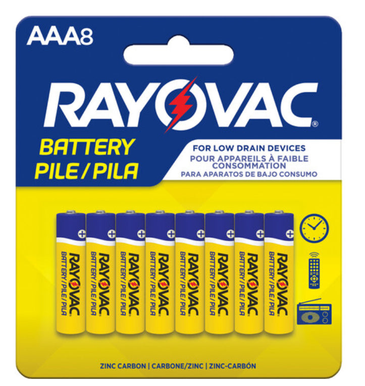 RAYOVAC Zinc Carbon AAA Battery (8-Pack)