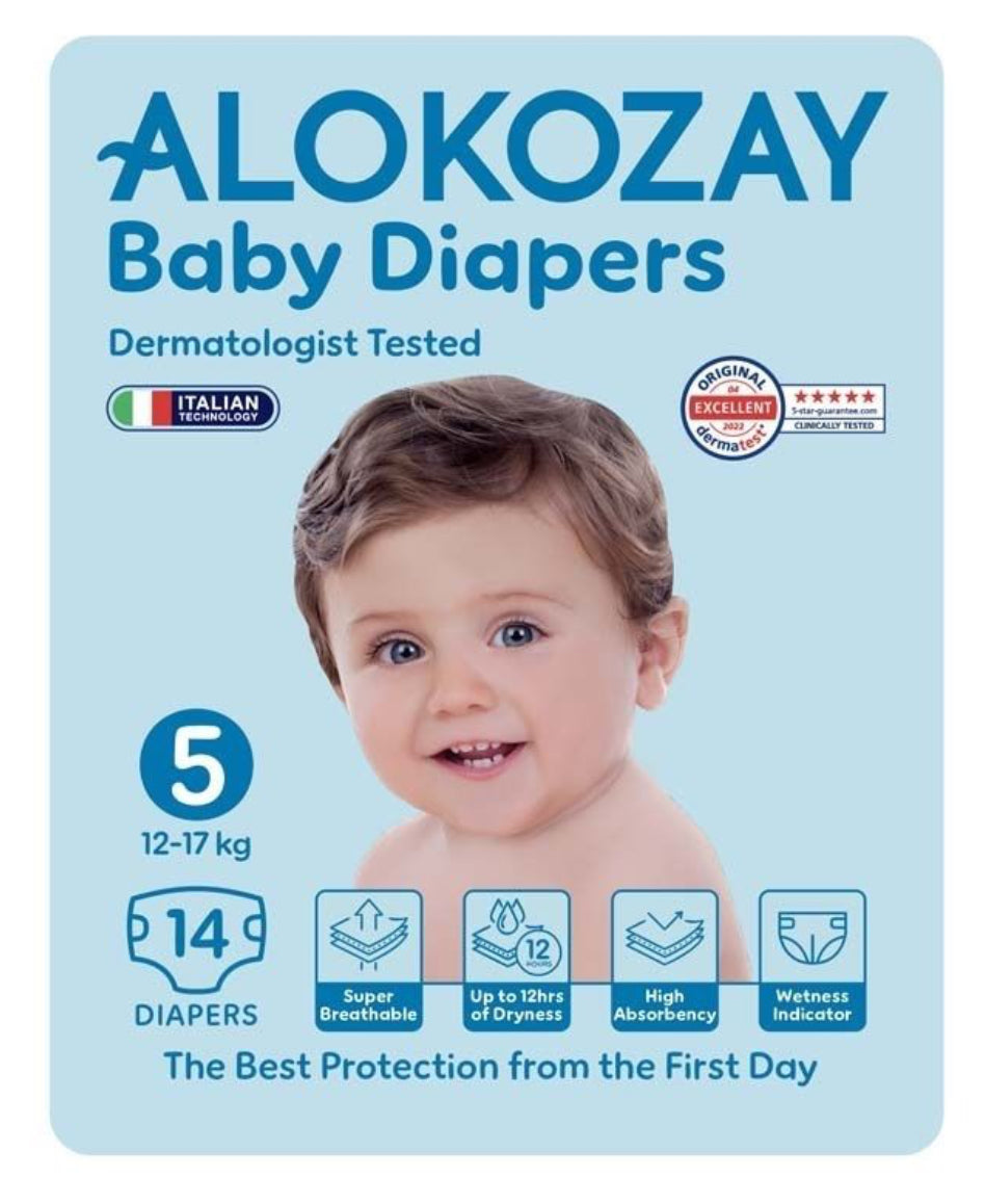 Baby Diapers - Size 5 (12-17 Kg) - 14 Diapers X 6= 84 Diapers