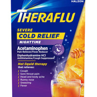 Theraflu Nighttime Severe Cold Relief Powder (6 packs) DLC: Fév27
