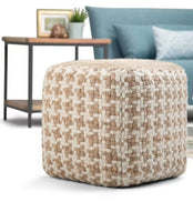 
              Digby Cube Pouf Natural - Wyndenhal: Jute & Wool, Mid-Century Modern, No Assembly Required
            