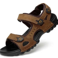 Sandales Homme Cuir Marche Randonnée Fermées Été Extérieur Chaussures de Sport
