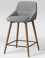 
              Timo Swivel Counter Height Barstool with Wood Base Cream - Threshold: Upholstered, Hardwood Frame LPEU855506
            