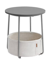 
              Round Coffee Table Gray - Vasagle: 19.7" High, Criss Cross Steel Base, Particle Board Top, Assembly Required
            