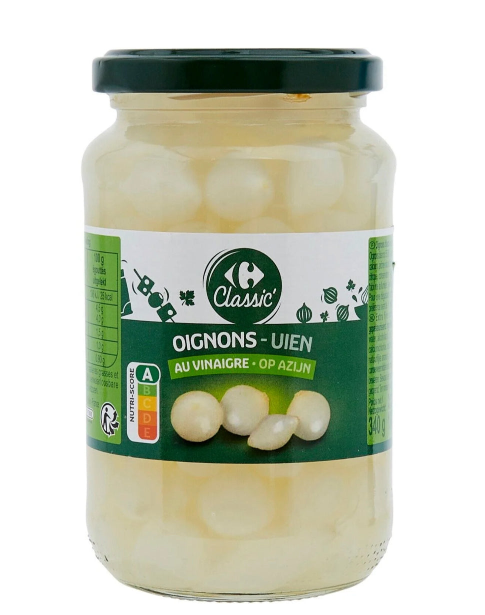 Oignons au vinaigre CARREFOUR CLASSIC'
(190g) DLC: Juillet26