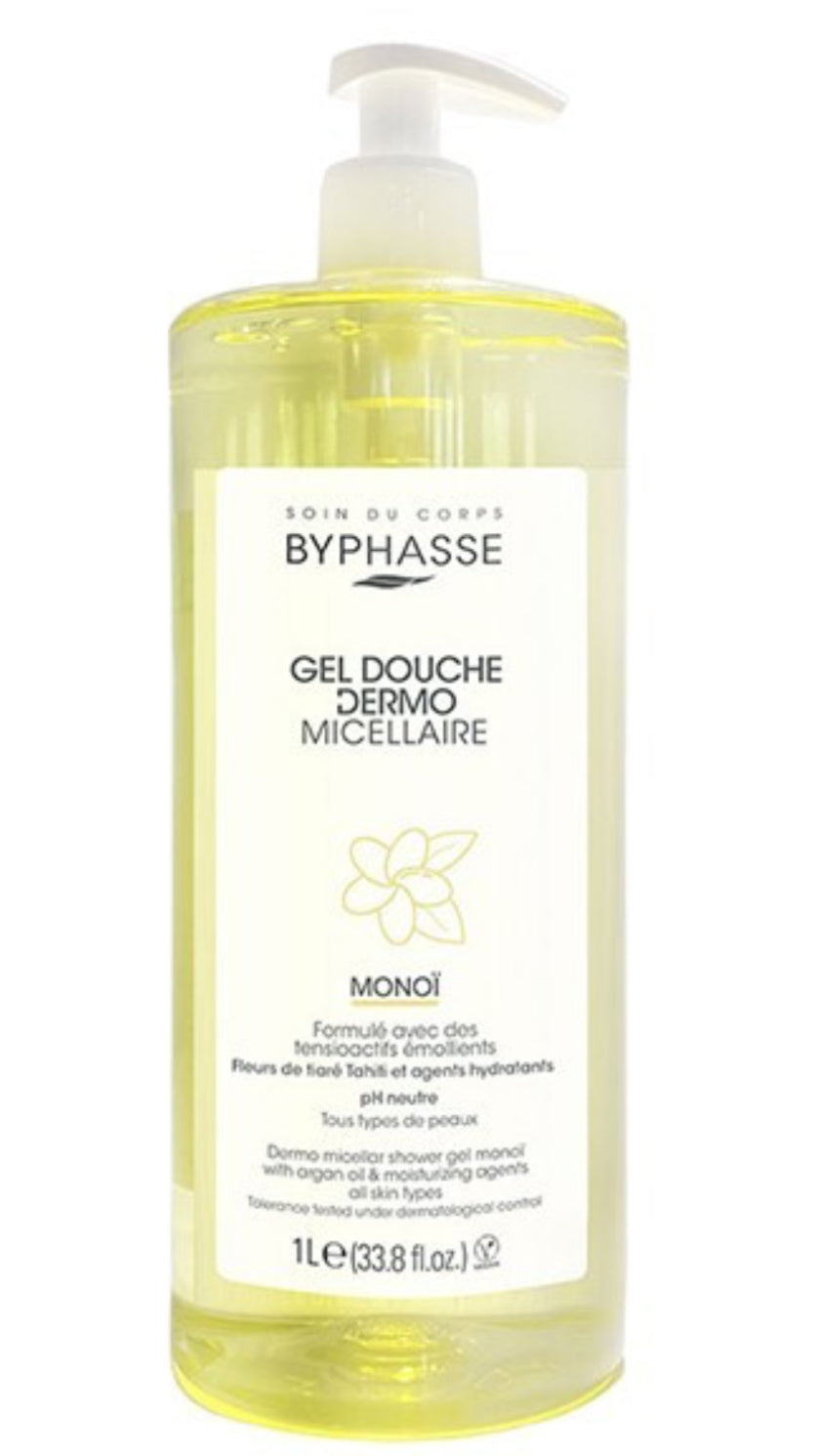 BYPHASSE Dermo Micellar Shower Gel Monoi 1l