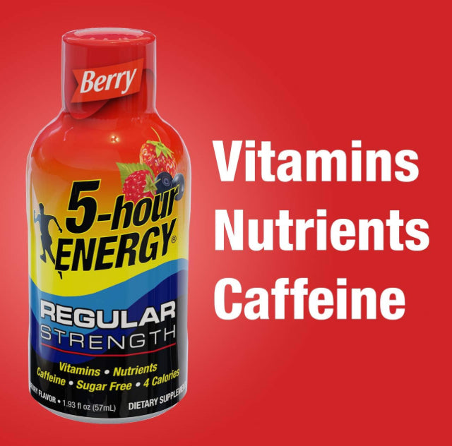 5-hour ENERGY Shot, Regular Strength Berry, 57mL DLC: AOUT25