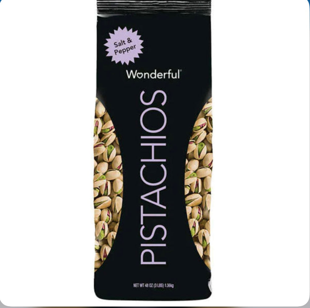 Merveilleuses pistaches, sel et poivre, 3 lb (1.36 Kg) DLC: 14 Août25