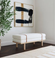 
              Homepop Upholstered Boucle Bench
            