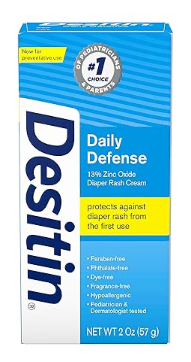 Desitin Daily Defense 13 % couche oxyde de zinc crème antiéruption, (57g) DLC: Déc26