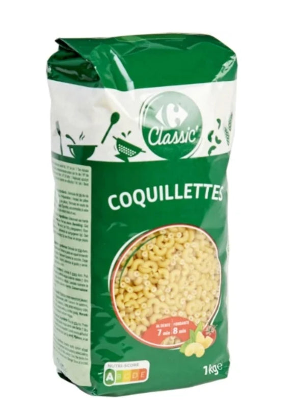 Pâtes Coquillettes CARREFOUR CLASSIC' 1Kg DLC: Janv26