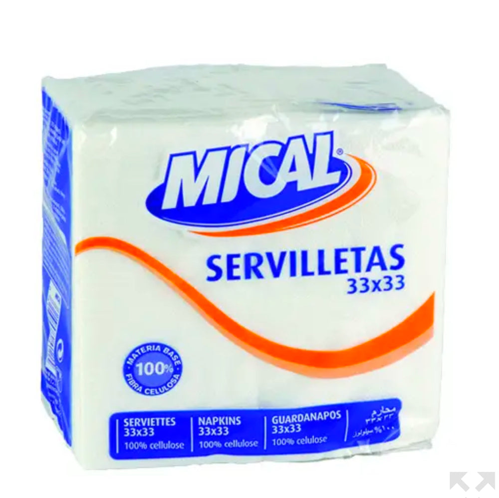 SERVILLETA MICAL BLANCA 33X33 70 U.