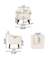 
              Alphonse Contemporary Boucle Fabric Arm Chair Ivory/Matte Black - Christopher Knight Home
            
