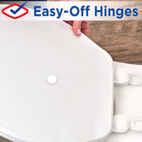 Clorox Wiggle Free Round Soft Cushion Toilet Seat with Easy-Off Hinges