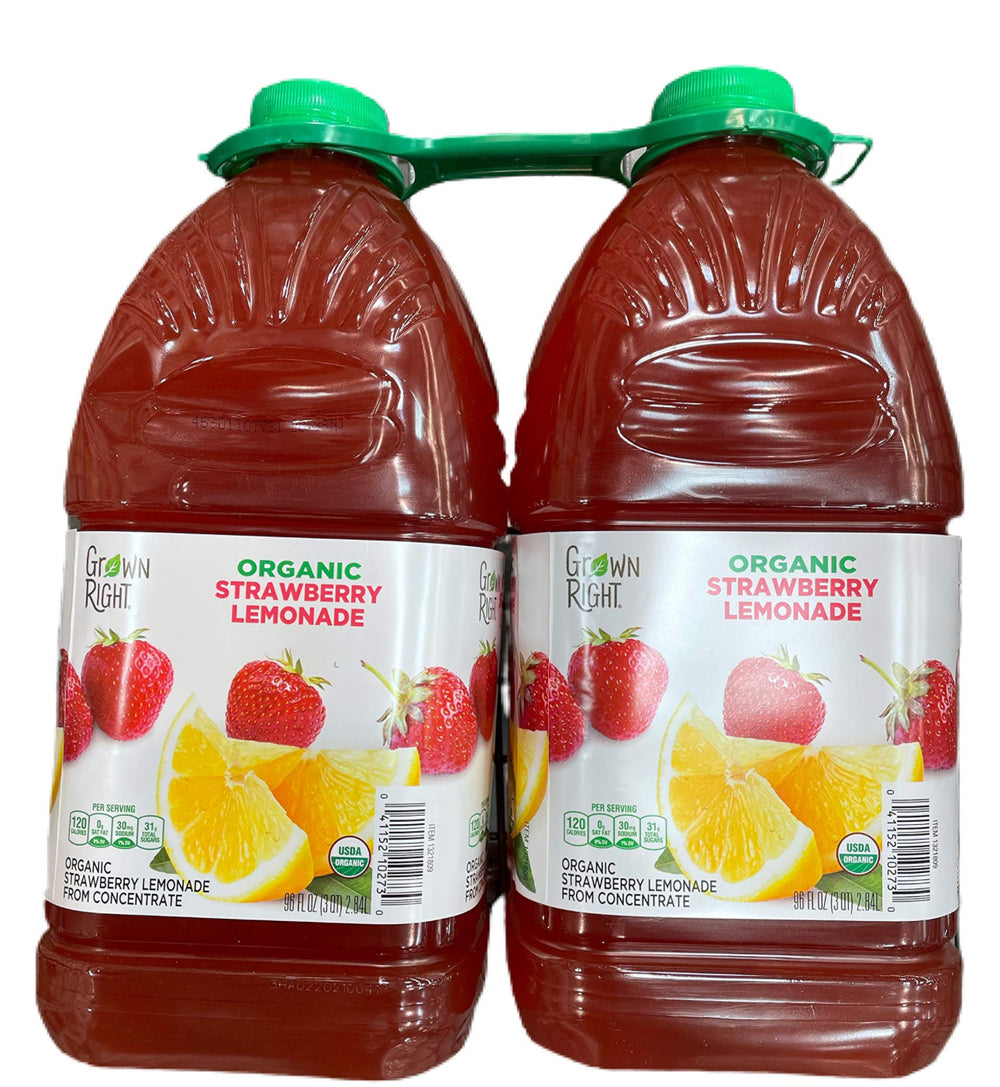 Grown Right Organic Strawberry Lemonade, 96 Fluid Ounce (2.84L) DLC: Nov25