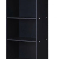 3 Open Shelf Bookcase Modern Storage Display Cabinet-Black