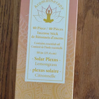 Bosley Aromatherapy 40 Pieces Incense Stick Solar Plexus Lemongrass