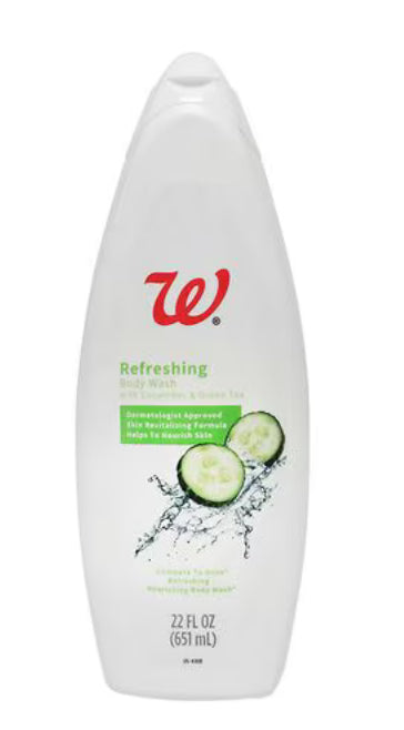 Walgreens Refreshing Body Wash Cucumber and Green Tea, 22.0 fl oz 651 ml