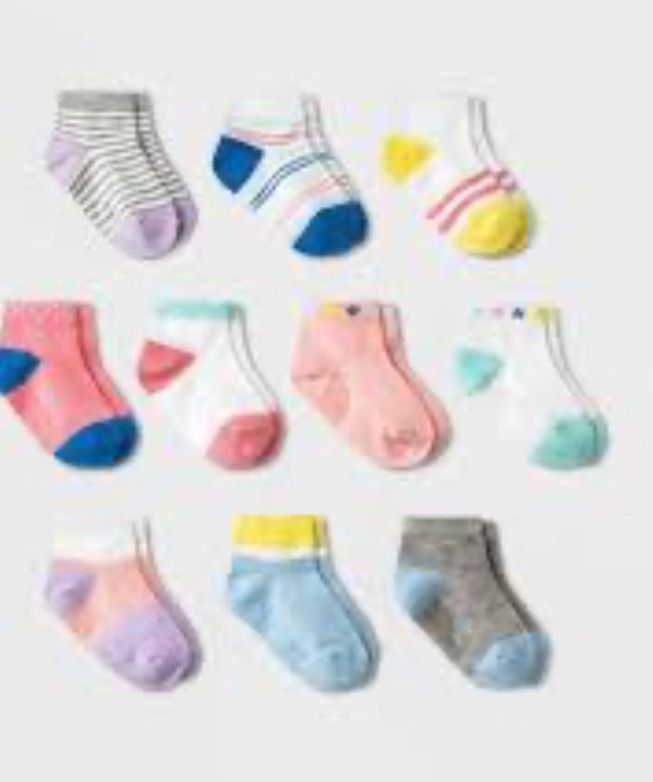 Baby Girls' 2pk Ankle socks - Cat & Jack 12-24M/ MM