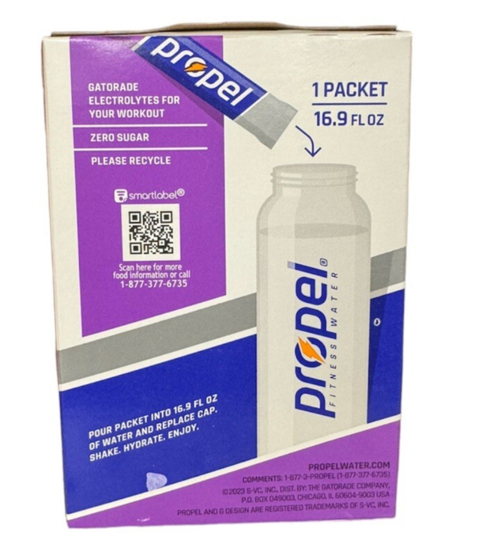 Propel Electrolyte Powder Packets, Grape (10 Packets/Box) DLC: 19 Fév26