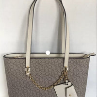 NEUF AVEC ÉTIQUETTES ~ SAC FOURRE-TOUT CALVIN KLEIN AVEC SAC À MAIN AMOVIBLE ET