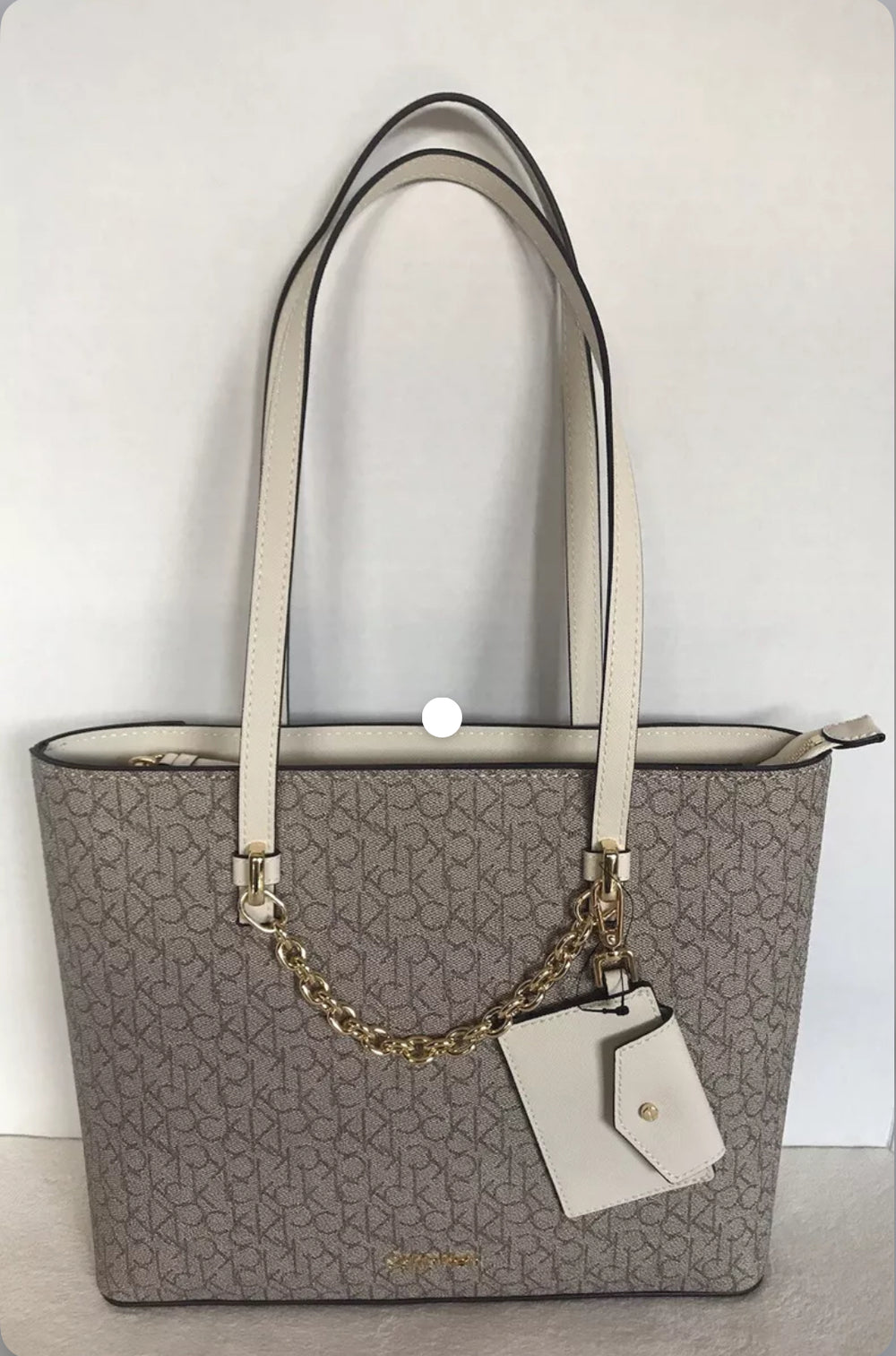 NEUF AVEC ÉTIQUETTES ~ SAC FOURRE-TOUT CALVIN KLEIN AVEC SAC À MAIN AMOVIBLE ET