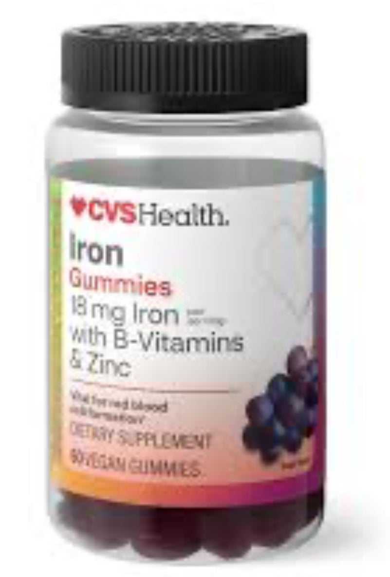CVS Health Iron Gummies, 18 MG, 60 CT - CVS DLC:
