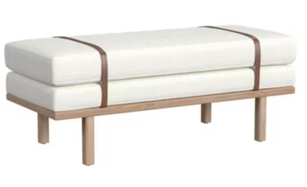 Homepop Upholstered Boucle Bench
